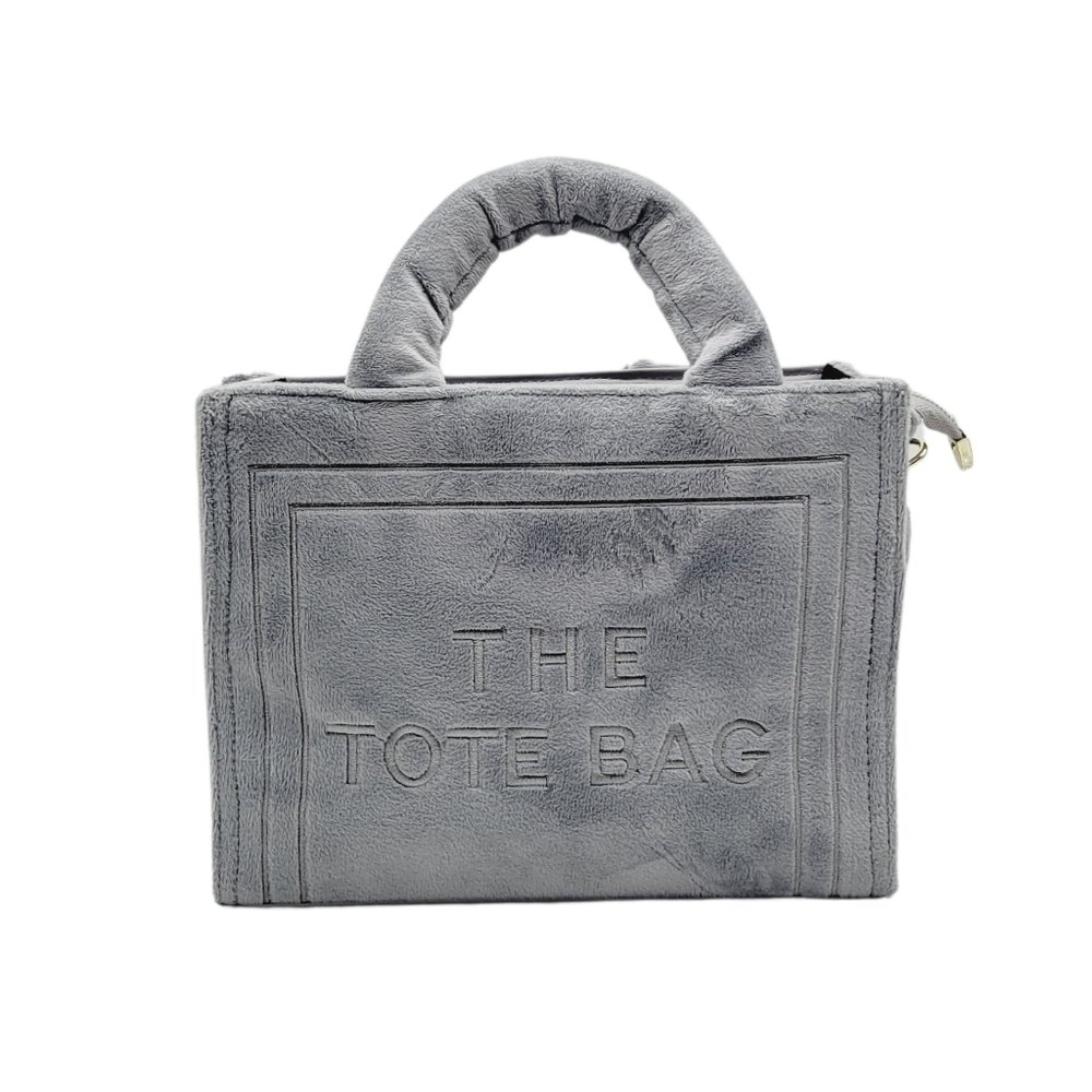 Elegant Gray Crossbody Tote Bag